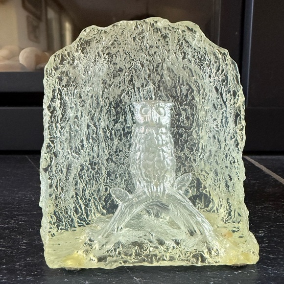 Reversed Carved Lucite owl  Sculpture Signed Agustin - Picture 5 of 11